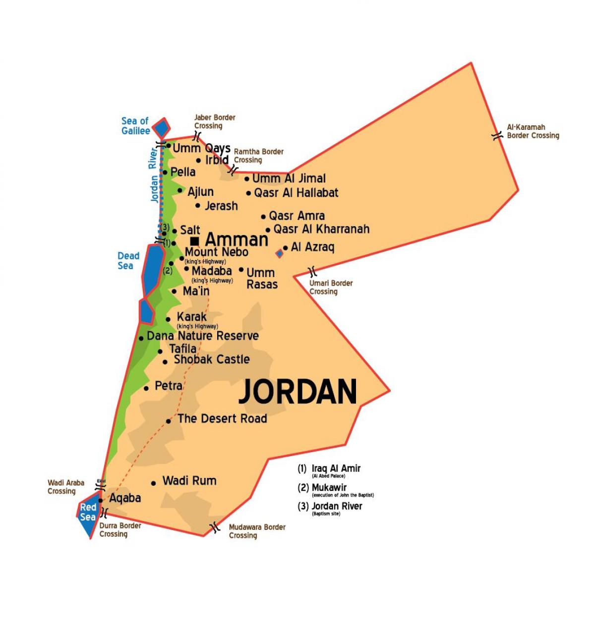 Jordan hirien mapa