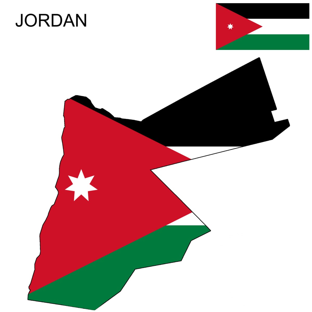 mapa Jordan mapa bandera