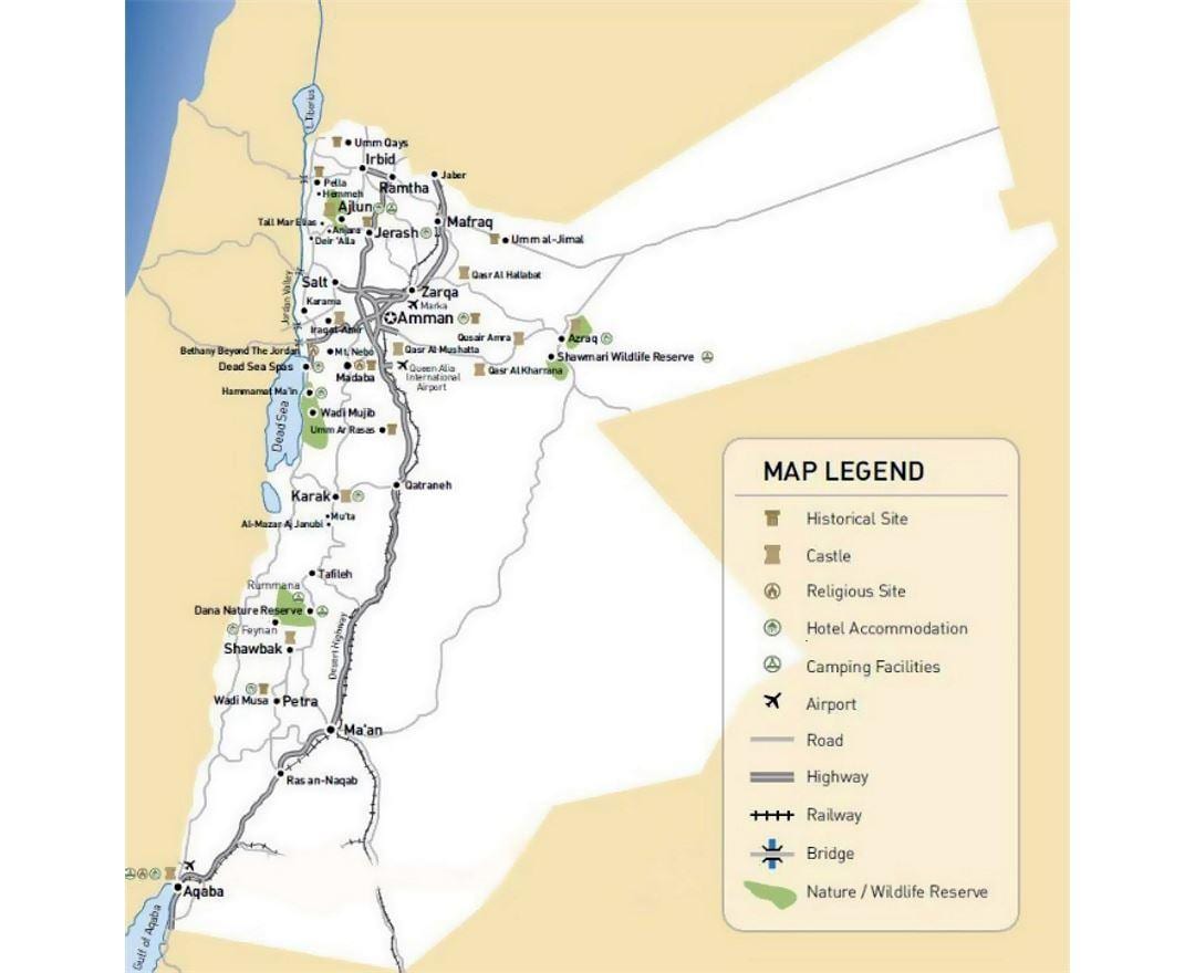 mapa Jordan trenbide