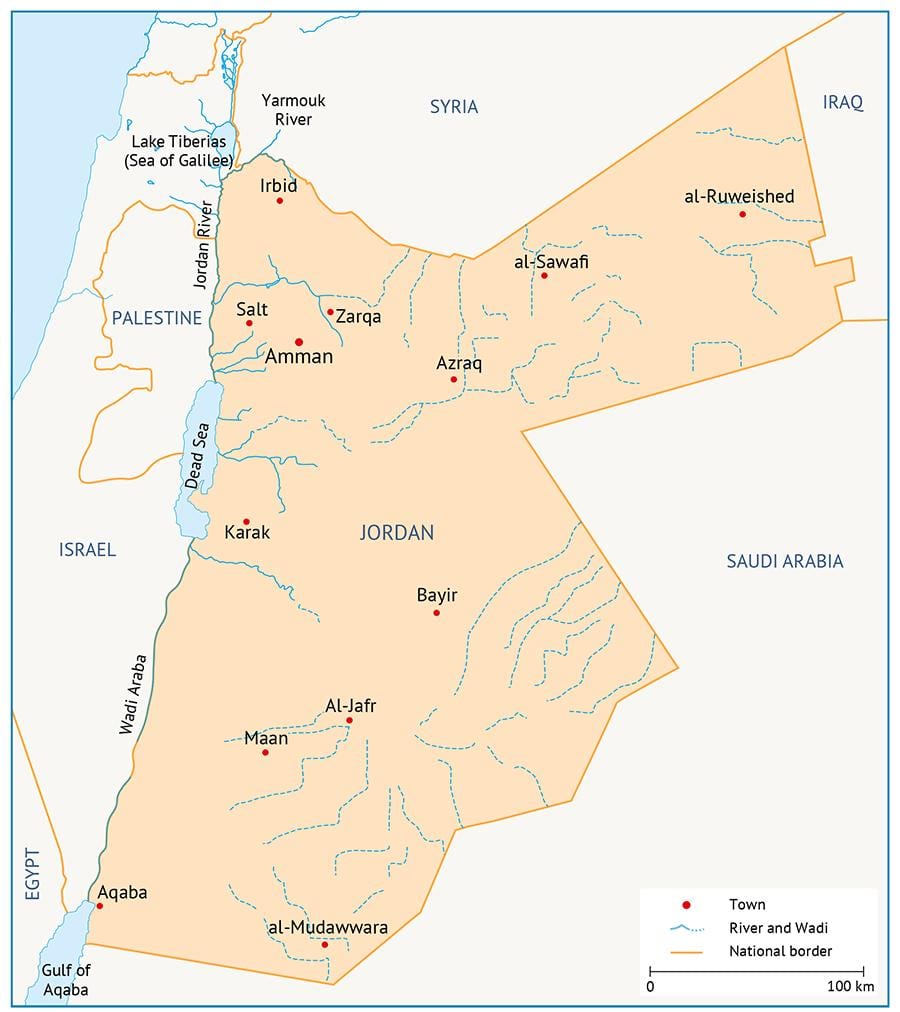 mapa unibertsitateko Jordan
