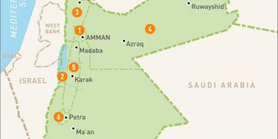 Amman Jordan buruzko mapa