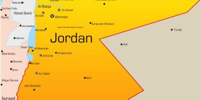 Mapa Jordan middle east