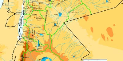 Mapa Jordan klima