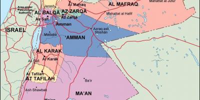 Mapa politiko Jordan