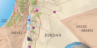 Erresuma Jordan mapa